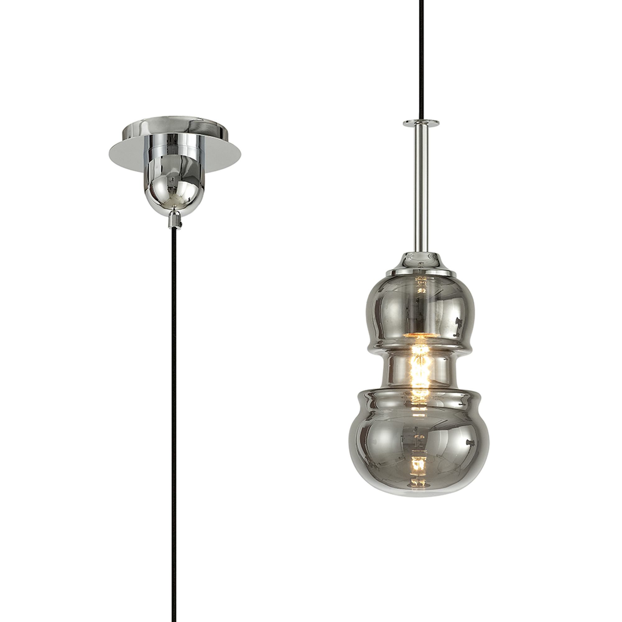 M6697  Sonata Pendant 15cm Round 1 Light Polished Chrome